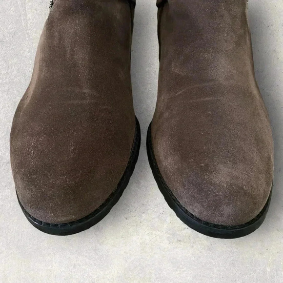 Stuart Weitzman Suede Booties Sz 10 Brown - Picture 3 of 12